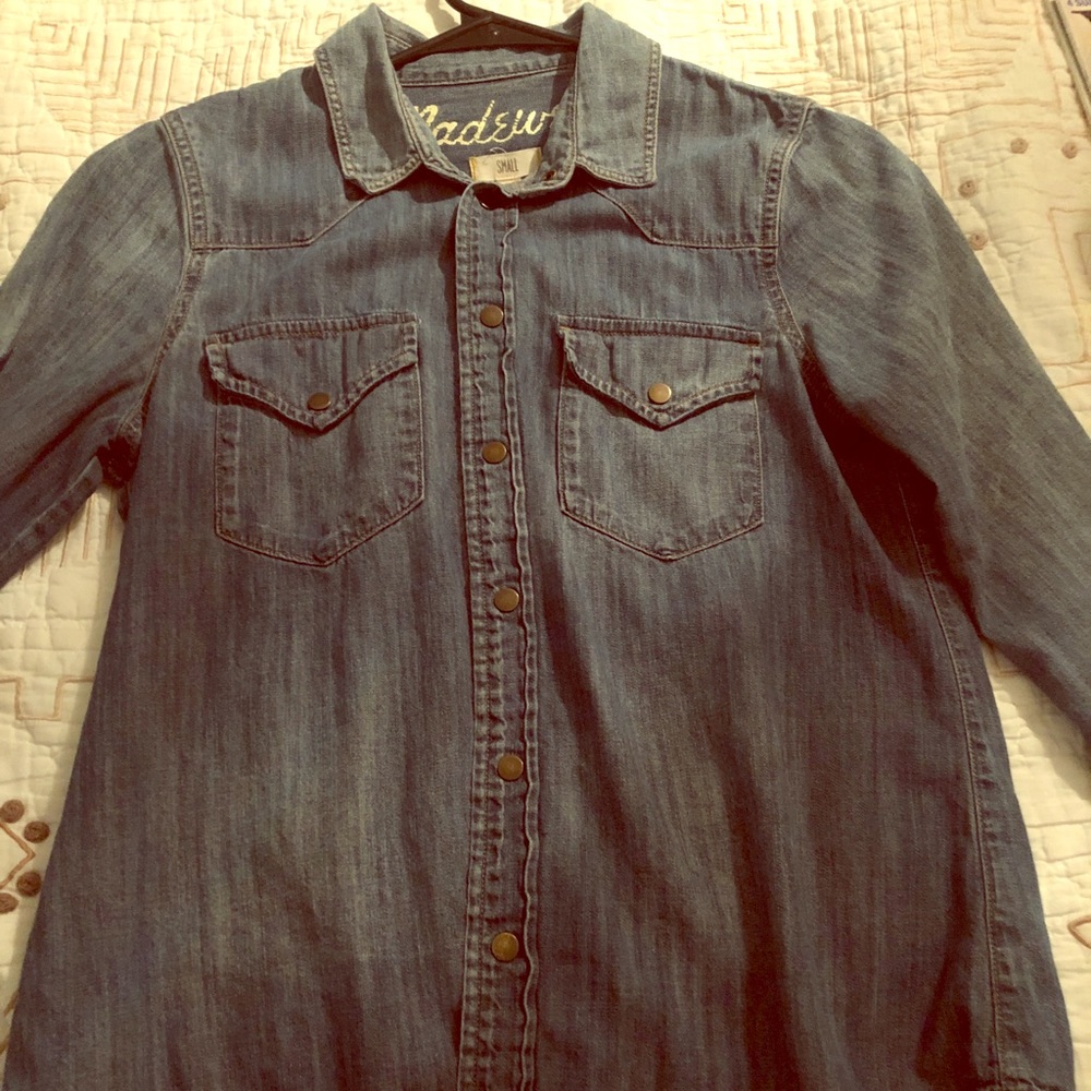 MADEWELL denim shirt.